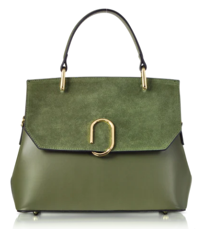 Handbag- Green Suede