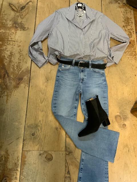 Black Alligator Patterned Belt