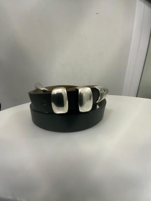 Black Italian Leather Belt