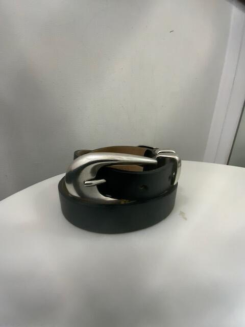 Black Italian Leather Belt