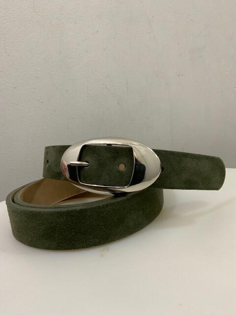 Olive Suede Belt