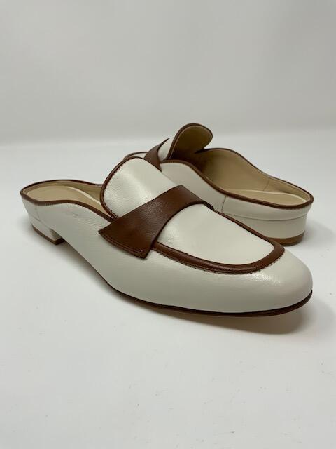 Cream Shoes with Mocha Striping