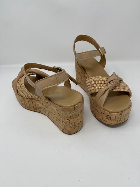 Woven Tan Wedges