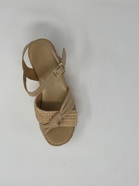 Woven Tan Wedges