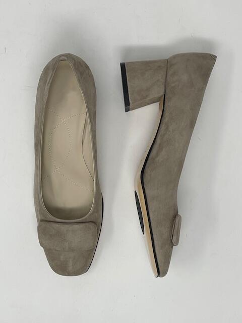 Taupe Suede Heels