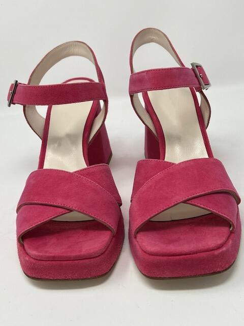 Fuchsia Suede Heels