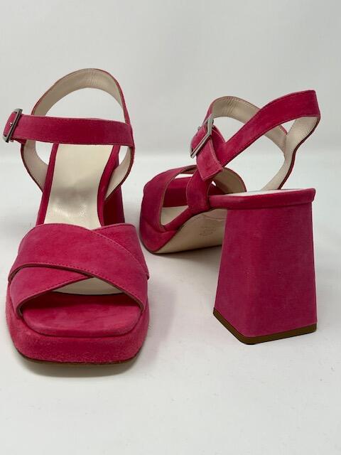 Fuchsia Suede Heels