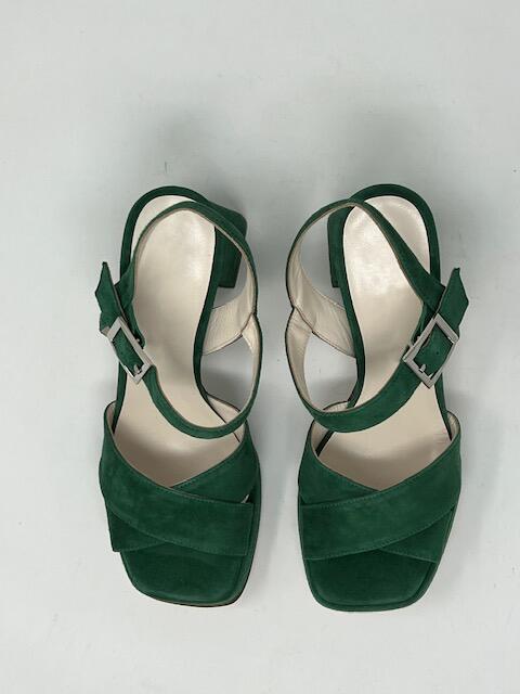 Emerald Suede Heels