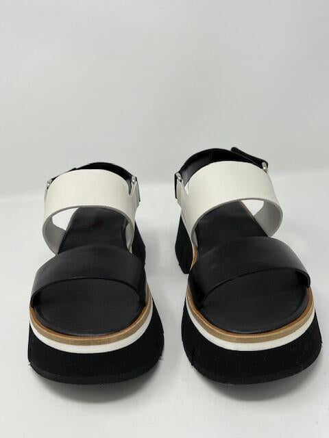 Black and White Sandals