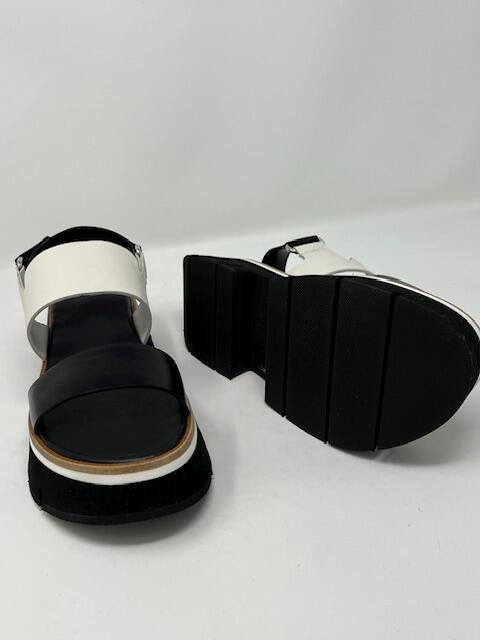 Black and White Sandals