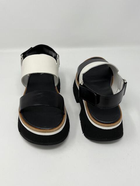 Black and White Sandals