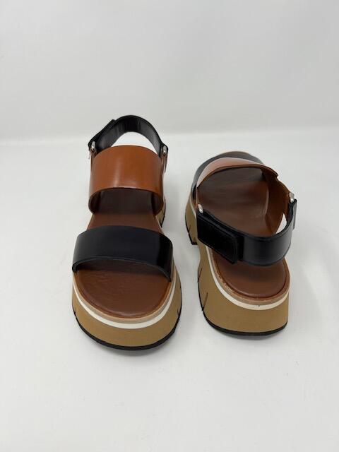 Brown and Black Sandals