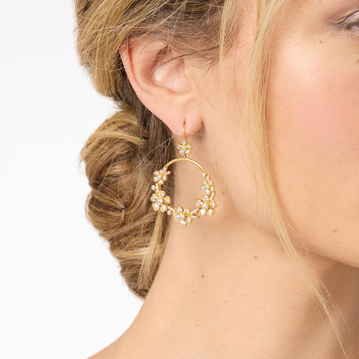 Gold Flower Earrings