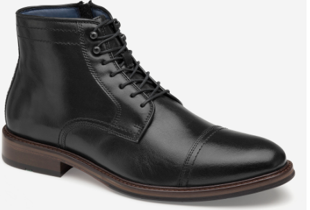 Black Cap Toe Zip Boot