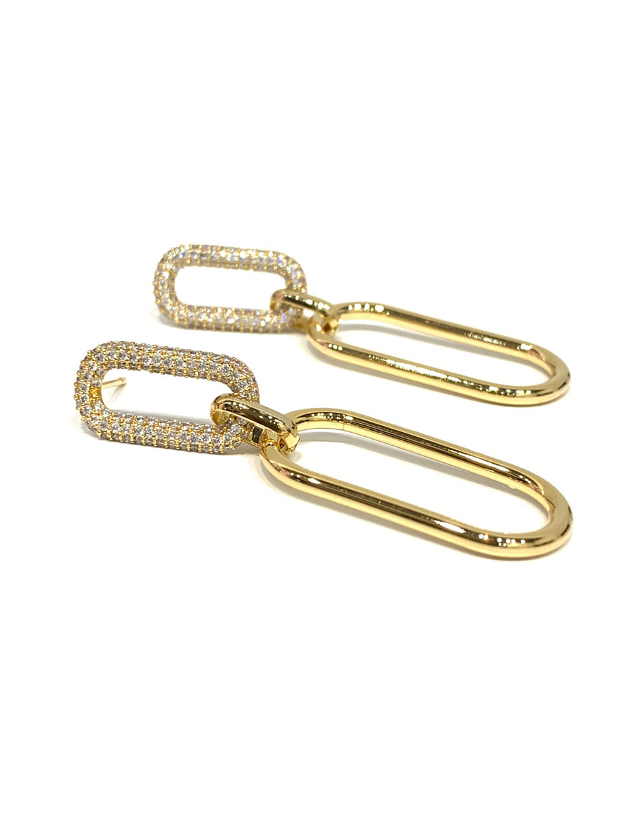 Triple Oval Link Earrings