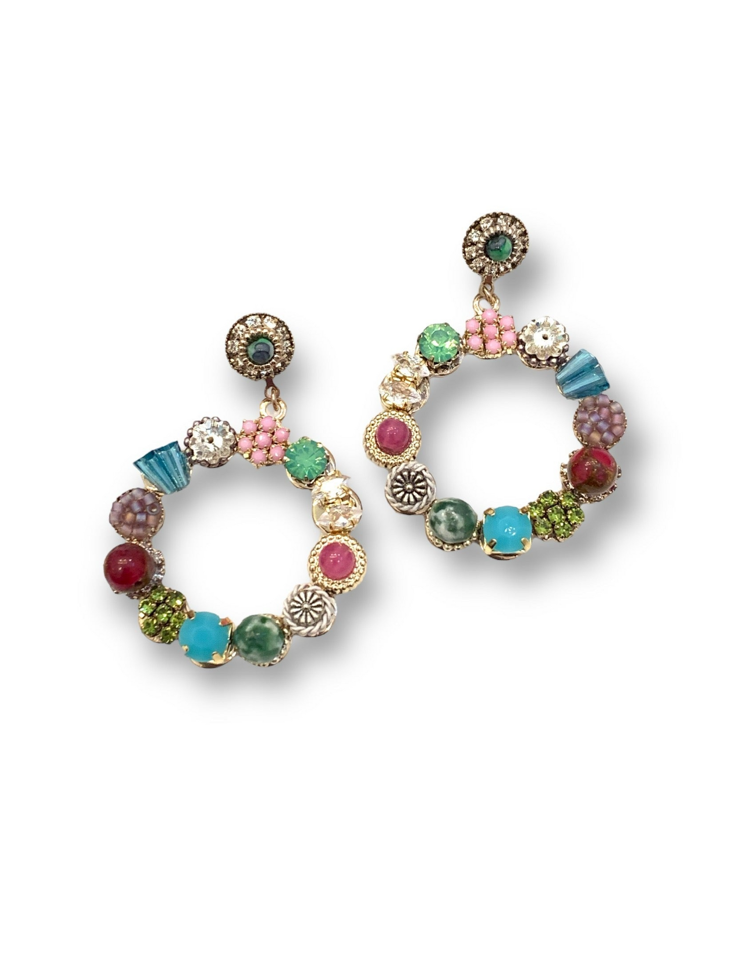 Flora Circle Earrings