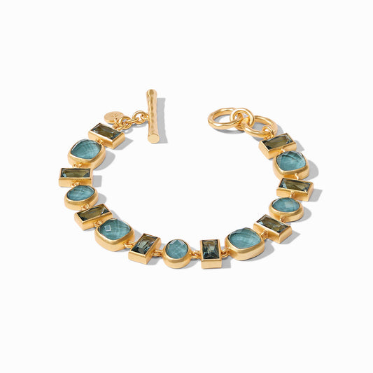 Antonia Tennis Bracelet-Iridescent Peacock Blue