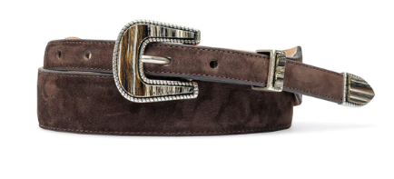 Nubuck Calf Belt- Chocolate