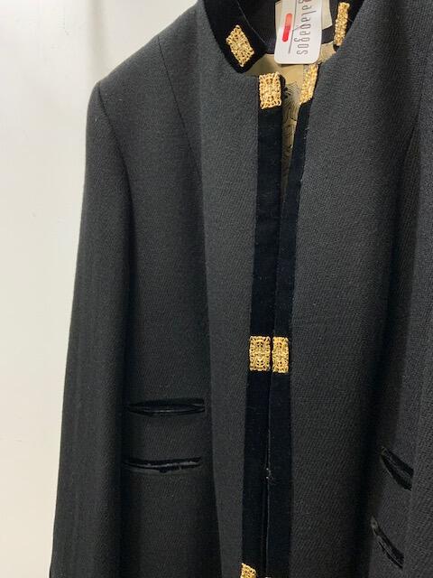 Long Black Medallion Coat