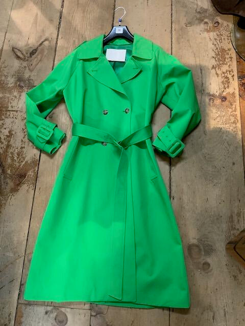 Green Trench Rain Coat