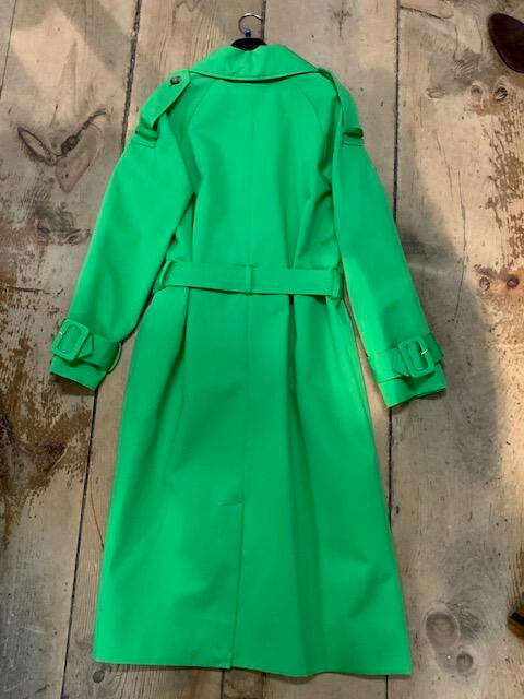 Green Trench Rain Coat