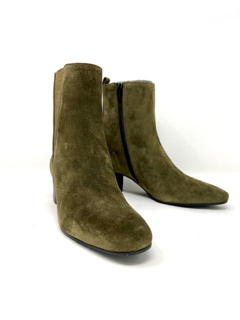 Sage Green Suede Bootie