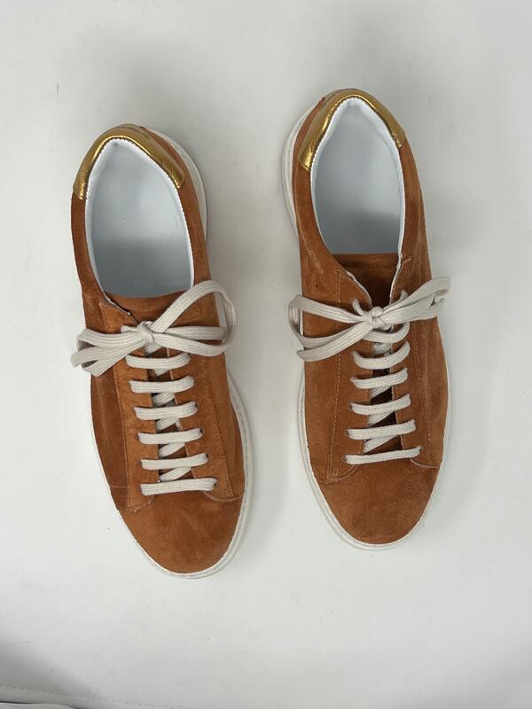 Apricot Suede Sneakers