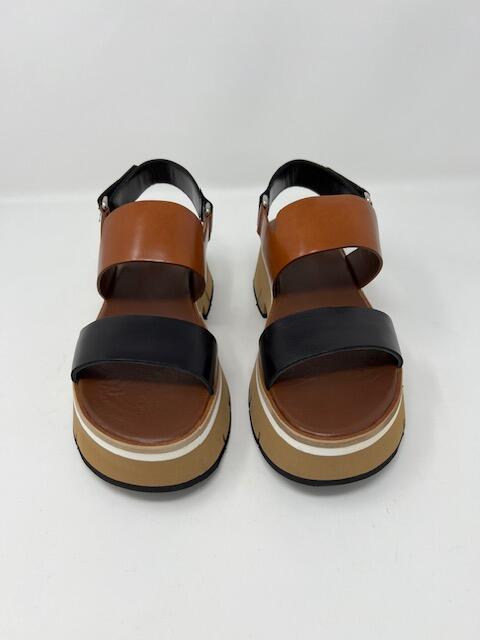 Brown and Black Sandals