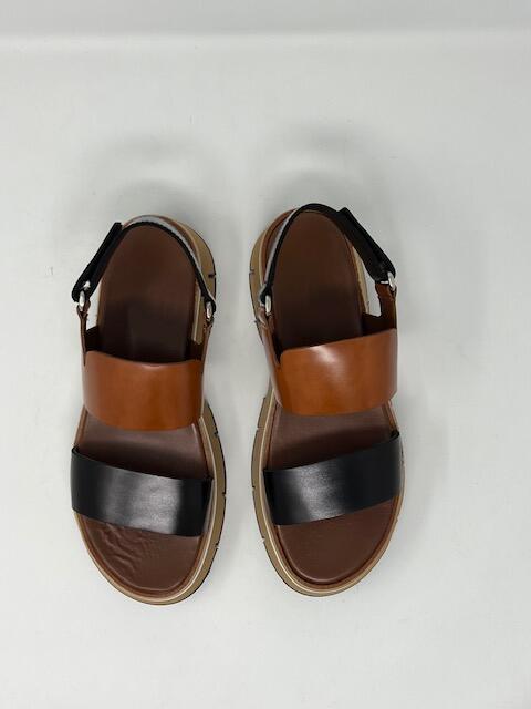 Brown and Black Sandals