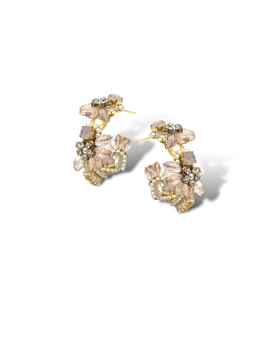 Amelia Hoop Earring (Pink)