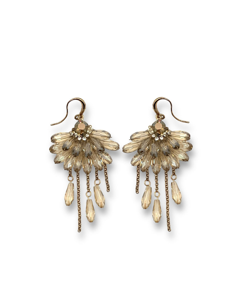 Cora Chandelier Earrings (Champagne Finish)