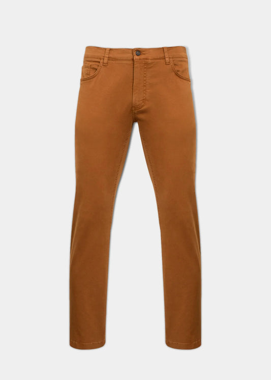 MEN'S CHINO JEAN IN TOBACCO - REGULAR FIT