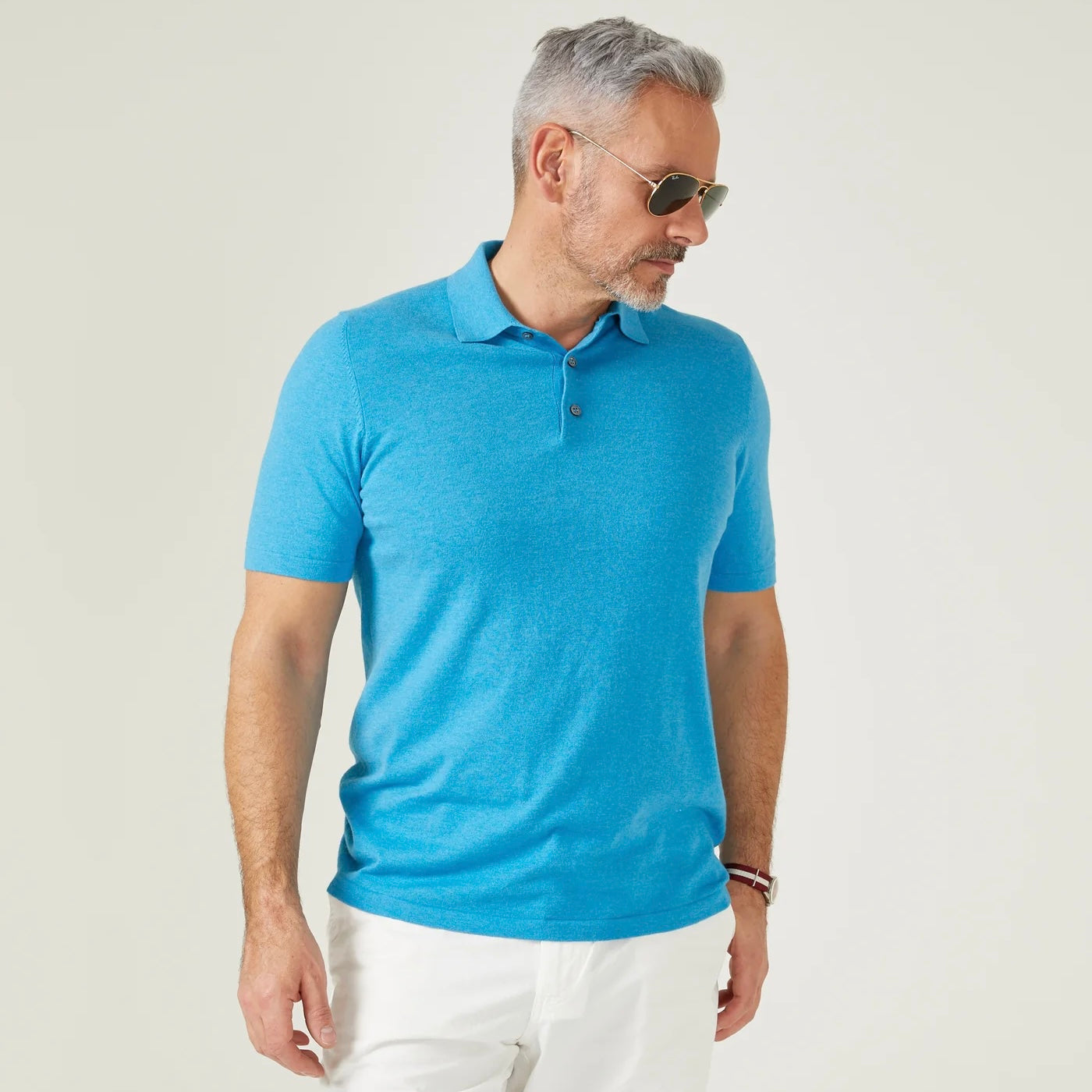 LUXURY COTTON POLO SHIRT IN MALIBU – Galapagos Boutique